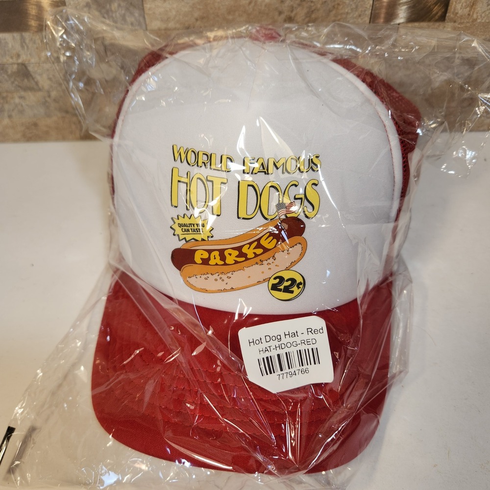 Parke World Famous Hot Dogs Trucker Hat Red Official Website Snapback Cap NEW